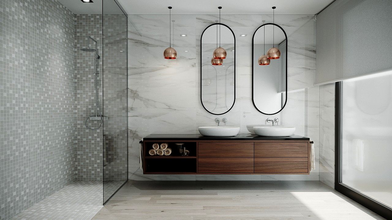 decoração com móveis casa de banho